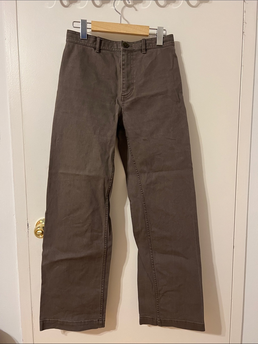 OAK + FORT Brown Straight-Leg Chinos